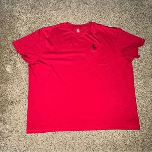 Disney Parks Mickey Mouse Red Embroidered Logo Men’s Tee - 4XL